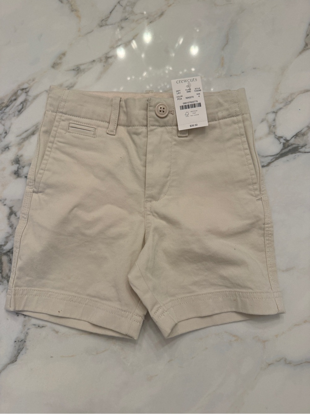 Crewcuts Neutral Beige Cotton Chino Shorts